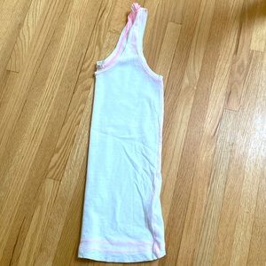 JCrew vintage cotton tank with pink stitching